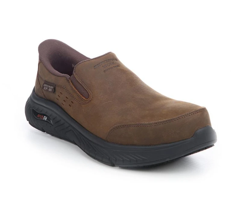 Men's Skechers Work Archfit Crosser Carbon Nano Slip On Shoes