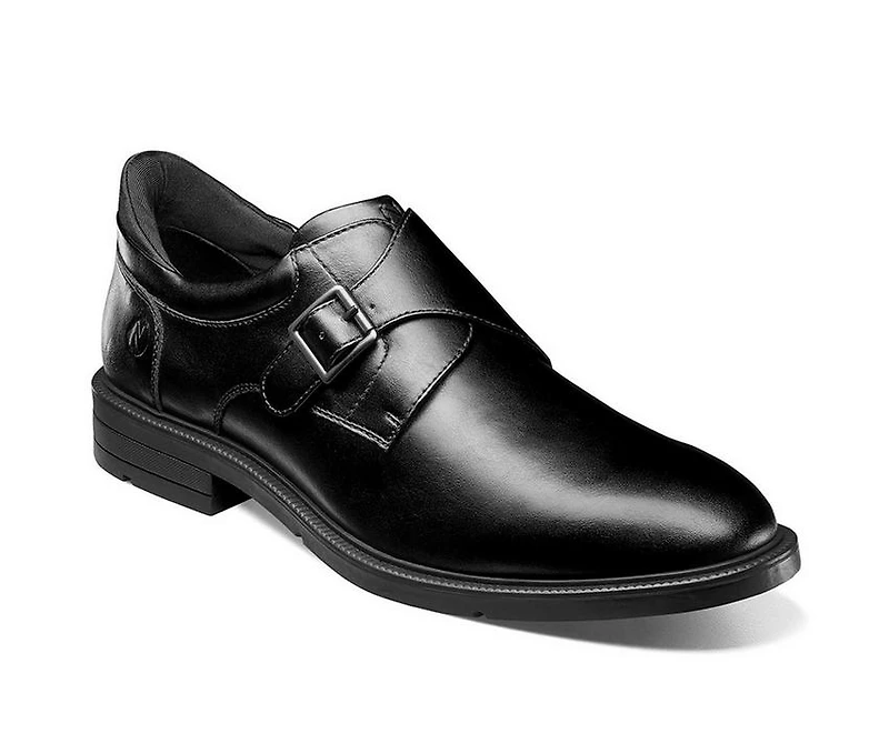 Men's Nunn Bush Kore EZ Hero Plain Toe Monk Strap Oxfords