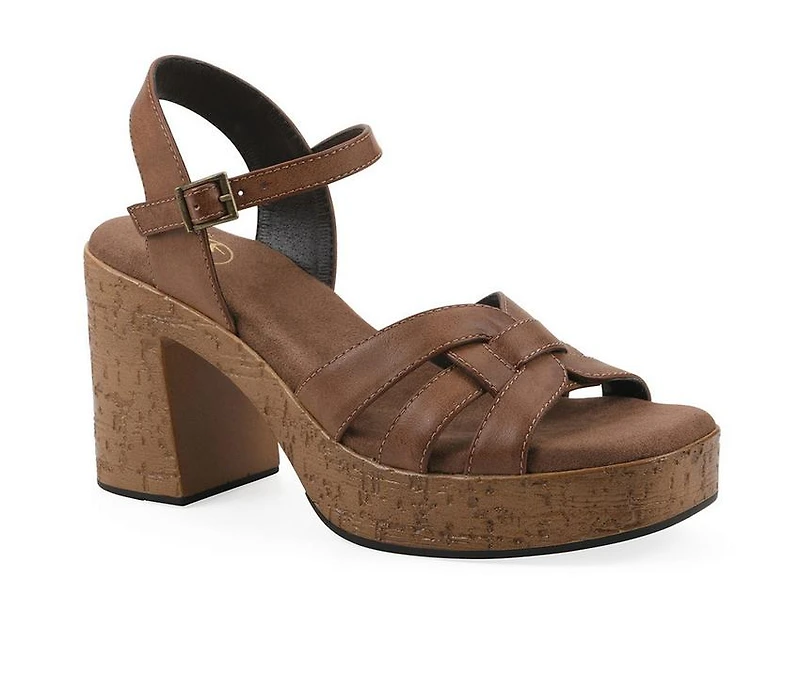 Women's White Mountain Barista Platform Sandals