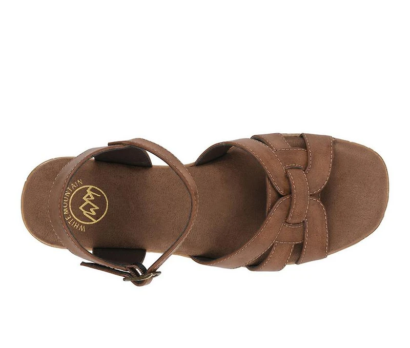 Women's White Mountain Barista Platform Sandals