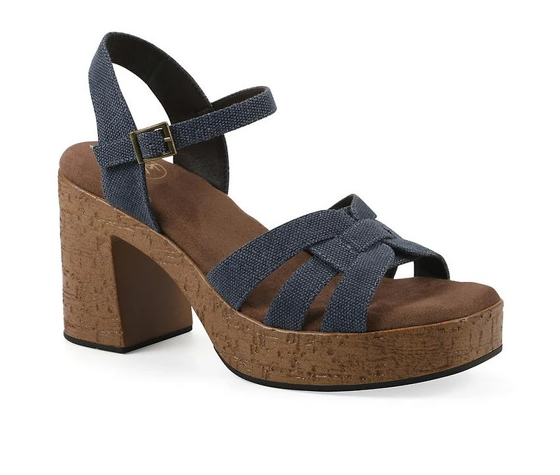 Women's White Mountain Barista Platform Sandals