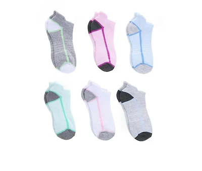 Sof Sole 6 Pair Women's Arch Stripes No Show Socks