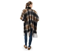 AW Items Plaid Fringe Kimono