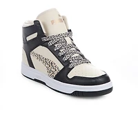 Girls' Puma Rebound Layup Cheetah Mid Junior Sneakers