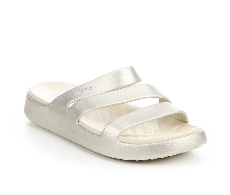 Women's Crocs Getaway Metallic Strappy Sandals