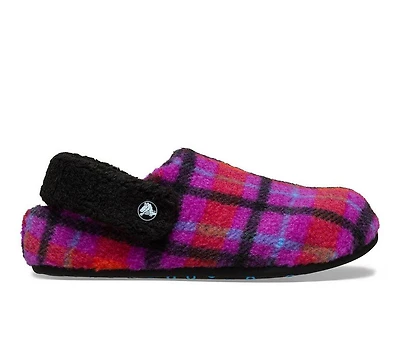 Women's Crocs Classic Cozzzy Plaid Slipper Clogs