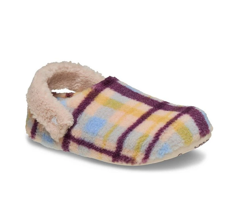 Women's Crocs Classic Cozzzy Plaid Slipper Clogs