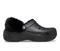 Women's Crocs Classic Platform Fuzz Lined Clog Clogs