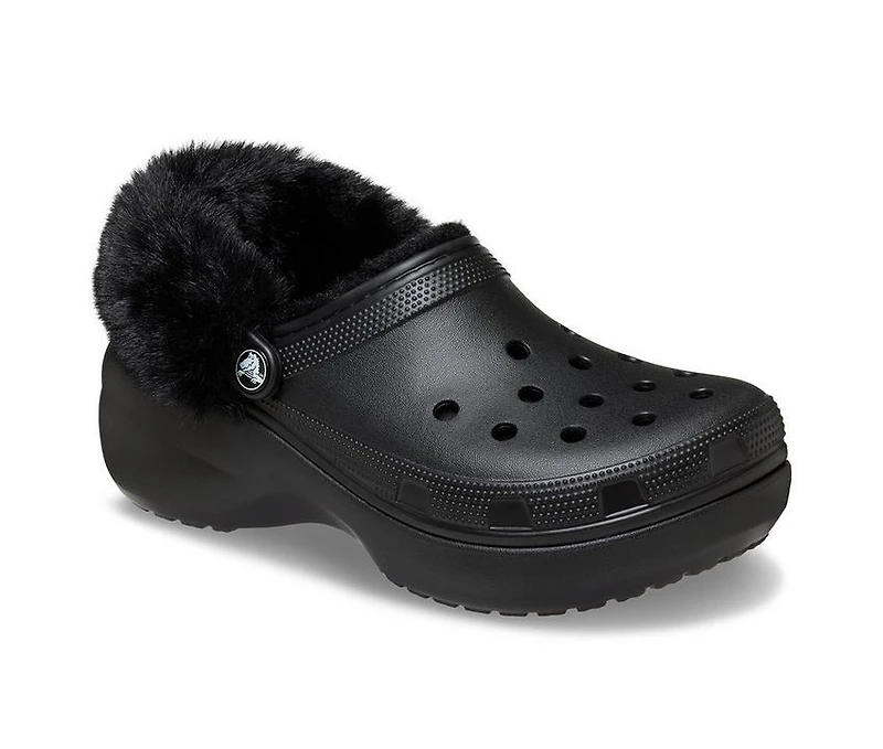 Women's Crocs Classic Platform Fuzz Lined Clog Clogs
