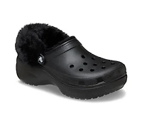 Women's Crocs Classic Platform Fuzz Lined Clog Clogs