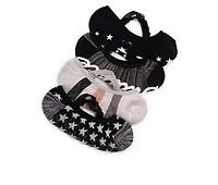 MUK LUKS Criss Cross Ballerina Socks 4pk