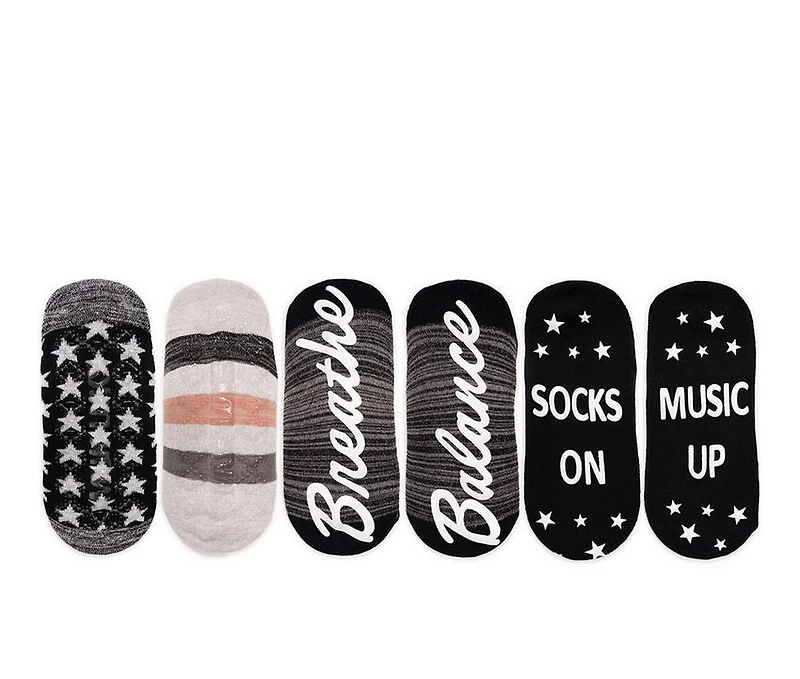 MUK LUKS Criss Cross Ballerina Socks 4pk