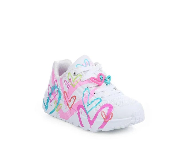 Girls' Skechers Street Uno Lite Flutter Heart Shoes
