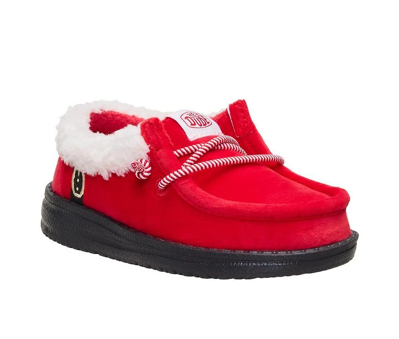 Kids' HEYDUDE Toddler Wally T Santa Claus Casual Shoes