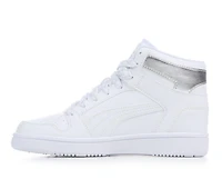 Girls' Puma Rebound Layup Charms Mid Junior Sneakers