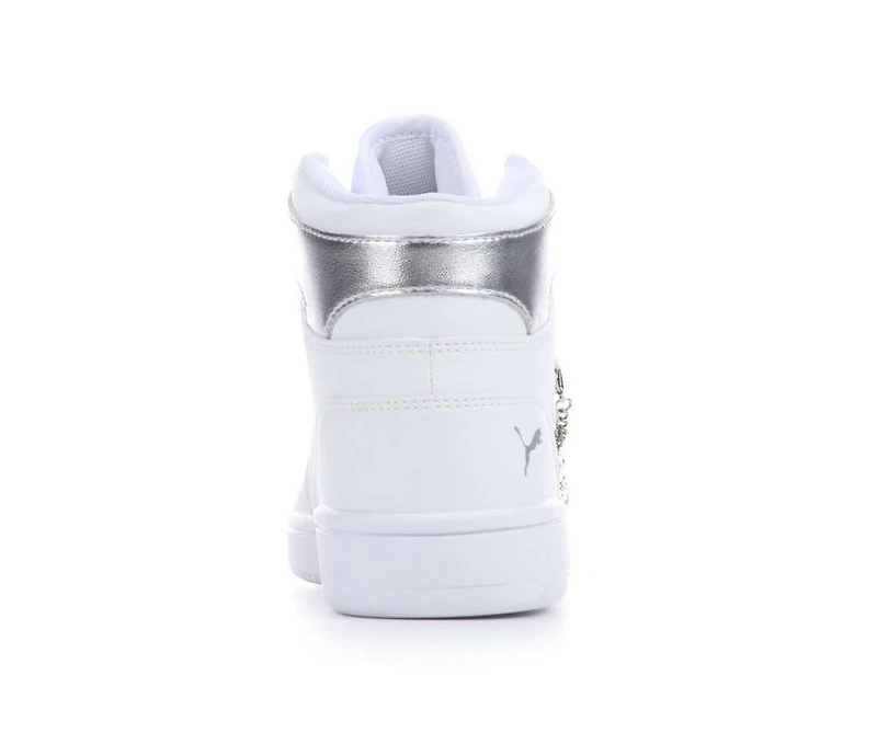 Girls' Puma Rebound Layup Charms Mid Junior Sneakers