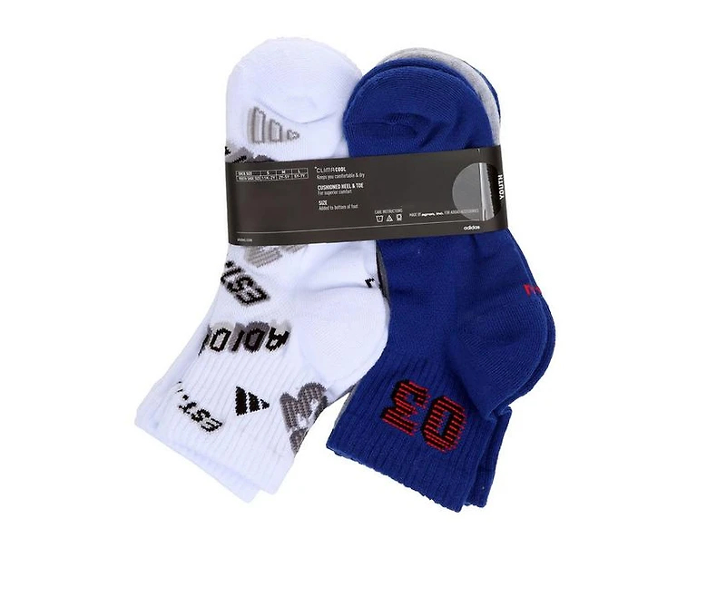 Adidas 6 Pair Boys' Cushioned Graphic Quarter
