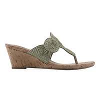 Women's White Mountain Affogato Wedge Sandals