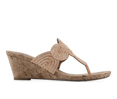 Women's White Mountain Affogato Wedge Sandals
