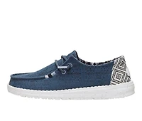 Women's HEYDUDE Wendy Textured Knit Grey/Multi Boat Shoes