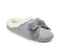 Dearfoams Women's Josie Knit Bow Slippers