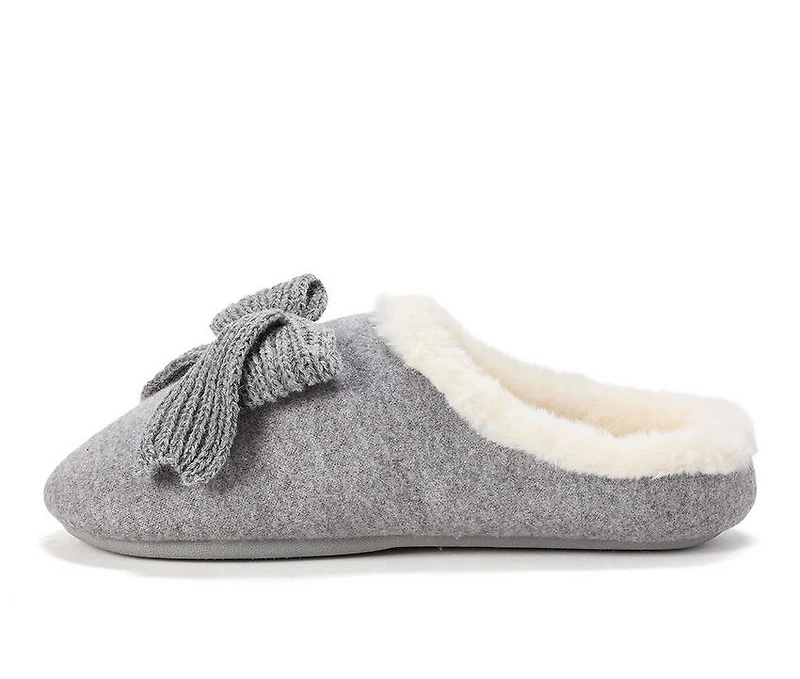 Dearfoams Women's Josie Knit Bow Slippers