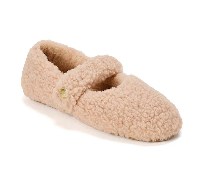 Dearfoams Women's Maryanne Luxe Teddy Slippers