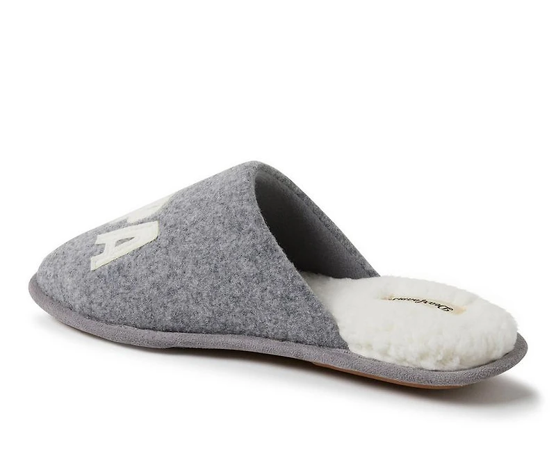 Dearfoams Men's Papa Bear Teddy Scuff Slippers