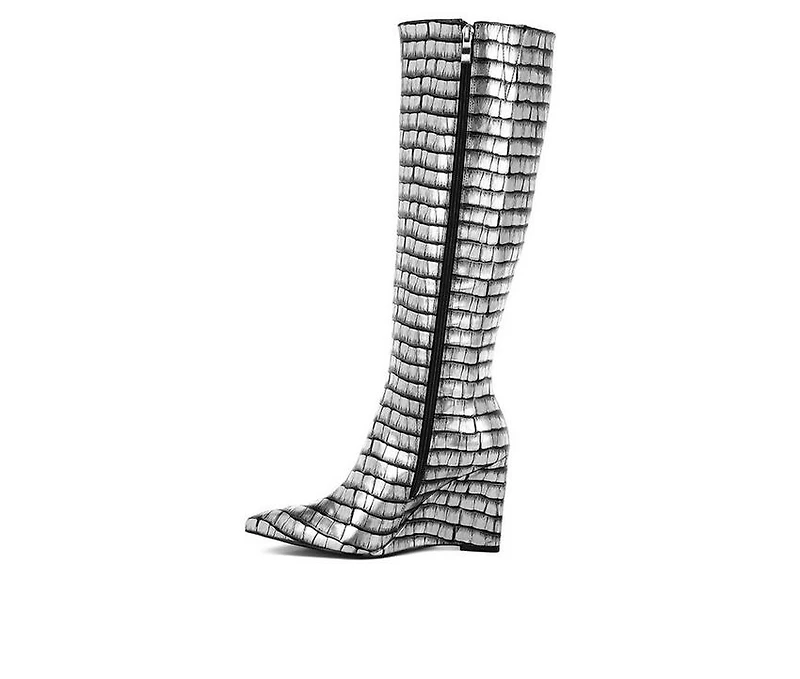 Women's London Rag Bass Head Knee High Boots