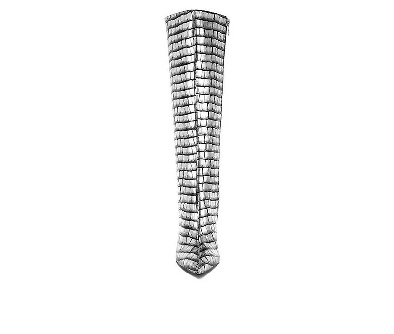 Women's London Rag Bass Head Knee High Boots