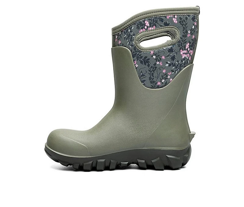 Women's Bogs Footwear Classic Seamless Demure Floral Mid Sport & Hiker Boots