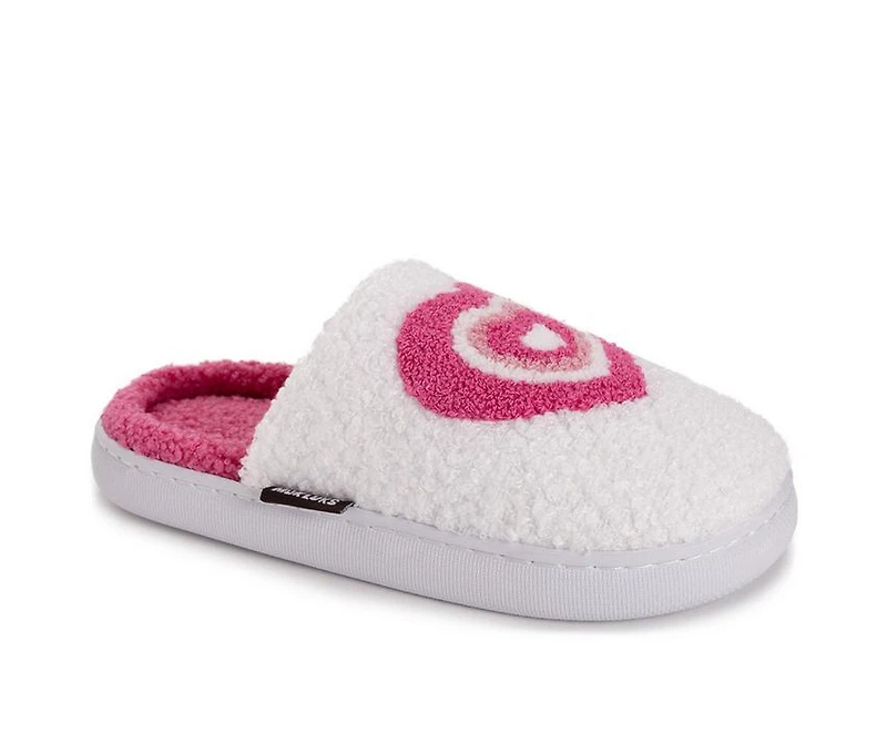 MUK LUKS Women's Sherpa Scuff W/Pink Heart Slippers