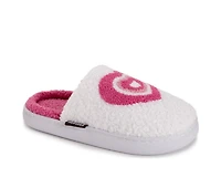 MUK LUKS Women's Sherpa Scuff W/Pink Heart Slippers