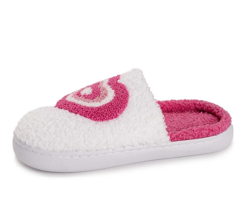 MUK LUKS Women's Sherpa Scuff W/Pink Heart Slippers