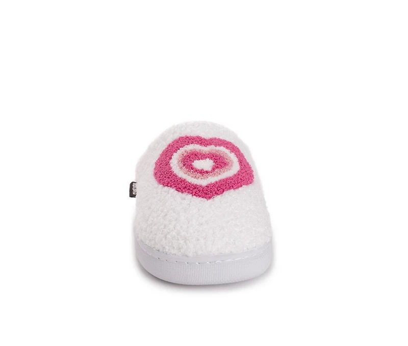 MUK LUKS Women's Sherpa Scuff W/Pink Heart Slippers