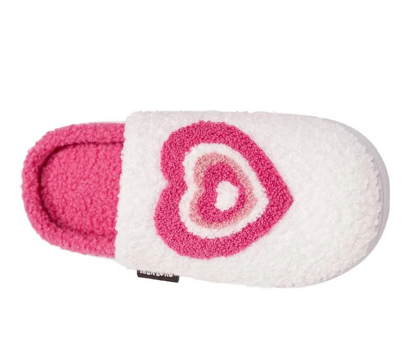 MUK LUKS Women's Sherpa Scuff W/Pink Heart Slippers