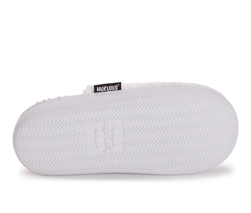MUK LUKS Women's Sherpa Scuff W/Pink Heart Slippers