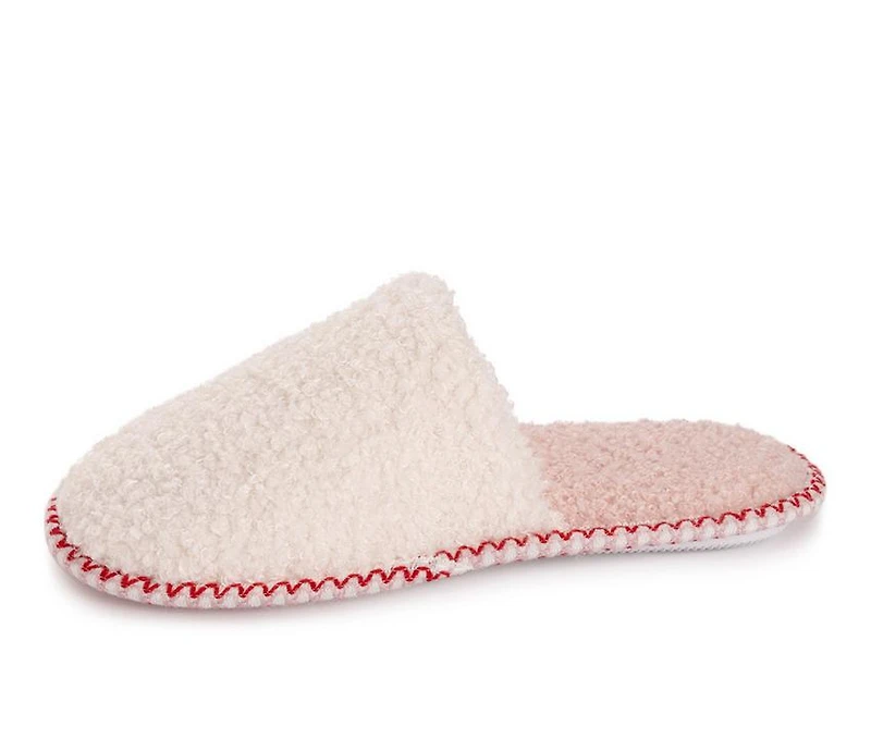 MUK LUKS Women's Novelty Sherpa W/Red Hearts Slippers