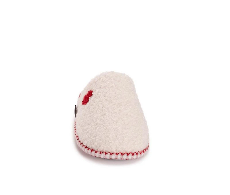MUK LUKS Women's Novelty Sherpa W/Red Hearts Slippers