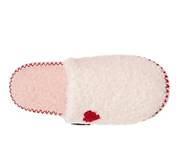 MUK LUKS Women's Novelty Sherpa W/Red Hearts Slippers