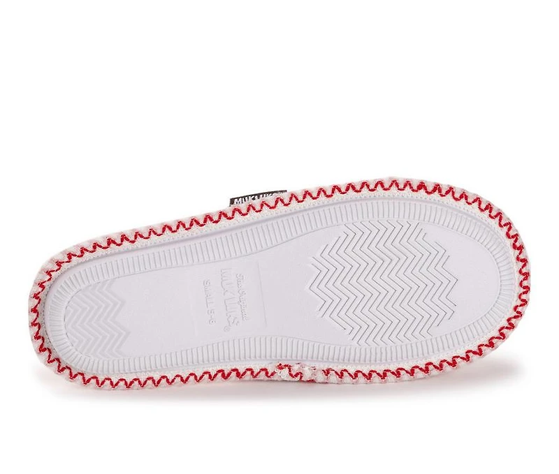 MUK LUKS Women's Novelty Sherpa W/Red Hearts Slippers