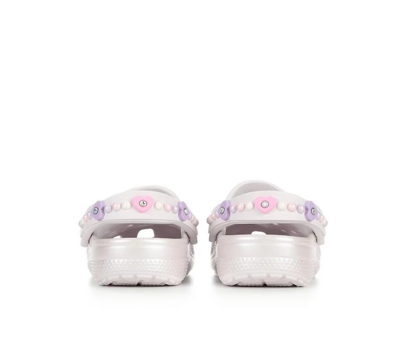 Girls' Crocs Little Kid & Big Pearl and Heart Shine Clogs