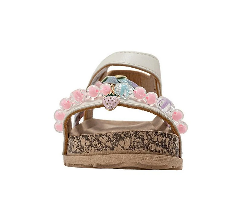 Girls' Bebe Toddler Berry Footbed Sandals