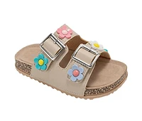 Girls' Bebe Little Kid Bloom Footbed Sandals
