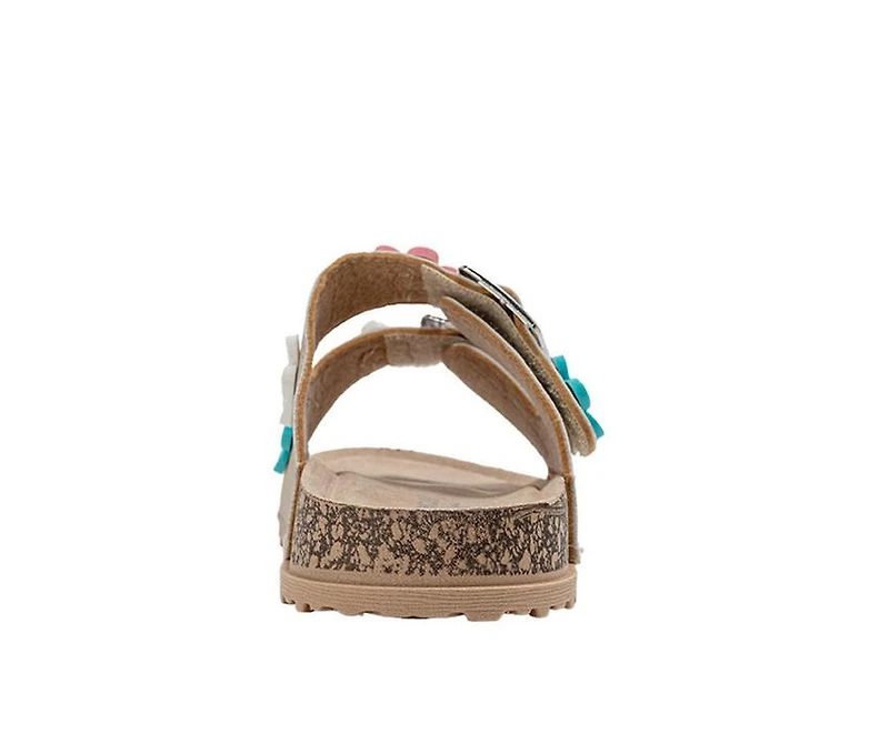 Girls' Bebe Little Kid Bloom Footbed Sandals