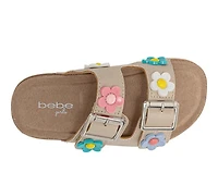 Girls' Bebe Little Kid Bloom Footbed Sandals