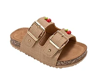 Girls' Bebe Little Kid Cherry Footbed Sandals
