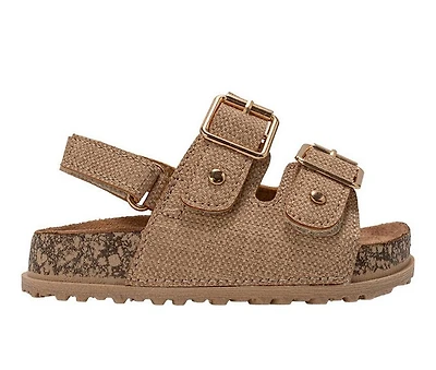 Girls' Bebe Toddler Cherrylet Footbed Sandals