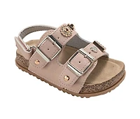 Girls' Bebe Toddler Poppy Footbed Sandals