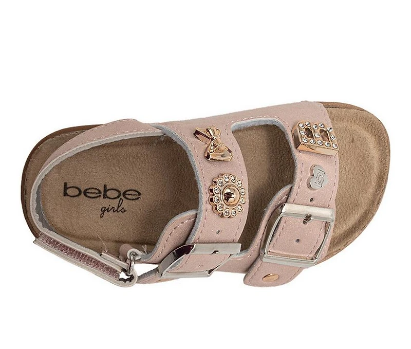 Girls' Bebe Toddler Poppy Footbed Sandals